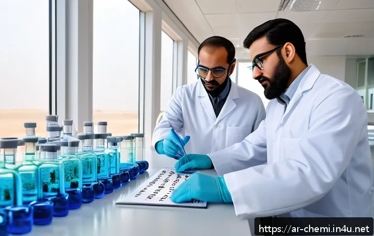 화학공학 유망 직종 - A cutting-edge chemical engineering laboratory in a modern industrial facility located in the Middle...