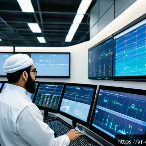 화학공학 데이터 처리 기술 - A modern chemical engineering control room in a Middle Eastern industrial plant, featuring Arab engi...